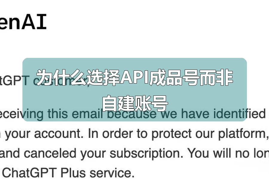 为什么选择API成品号而非自建账号