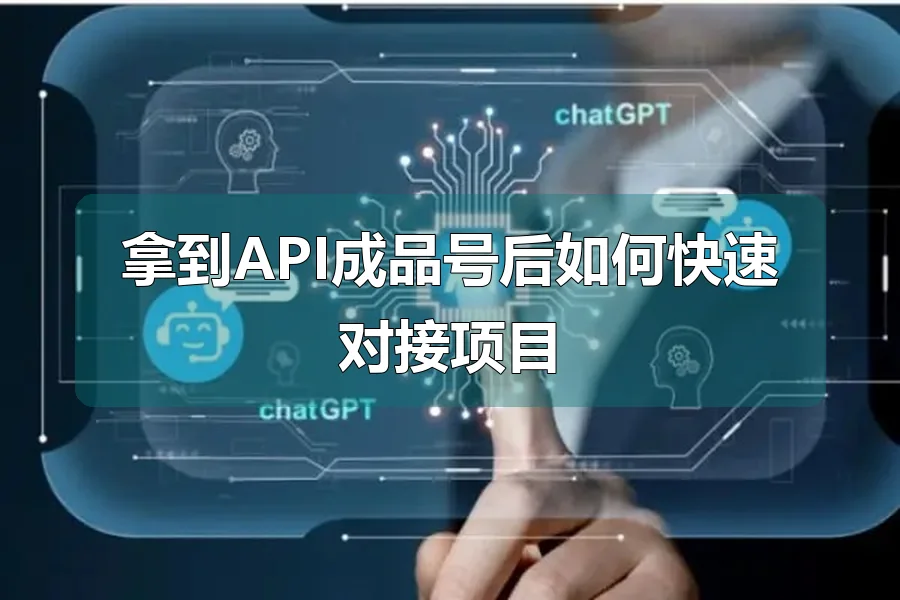 拿到API成品号后如何快速对接项目